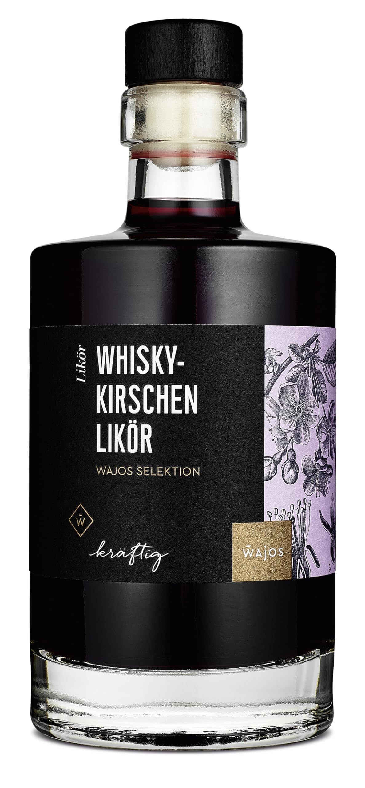 Wajos Whisky-Kirschen Likör 350ml, 30% vol: kräftiger Likör für Cocktails, als Mitbringsel für Erwachsene oder für ein Likör Geschenkset