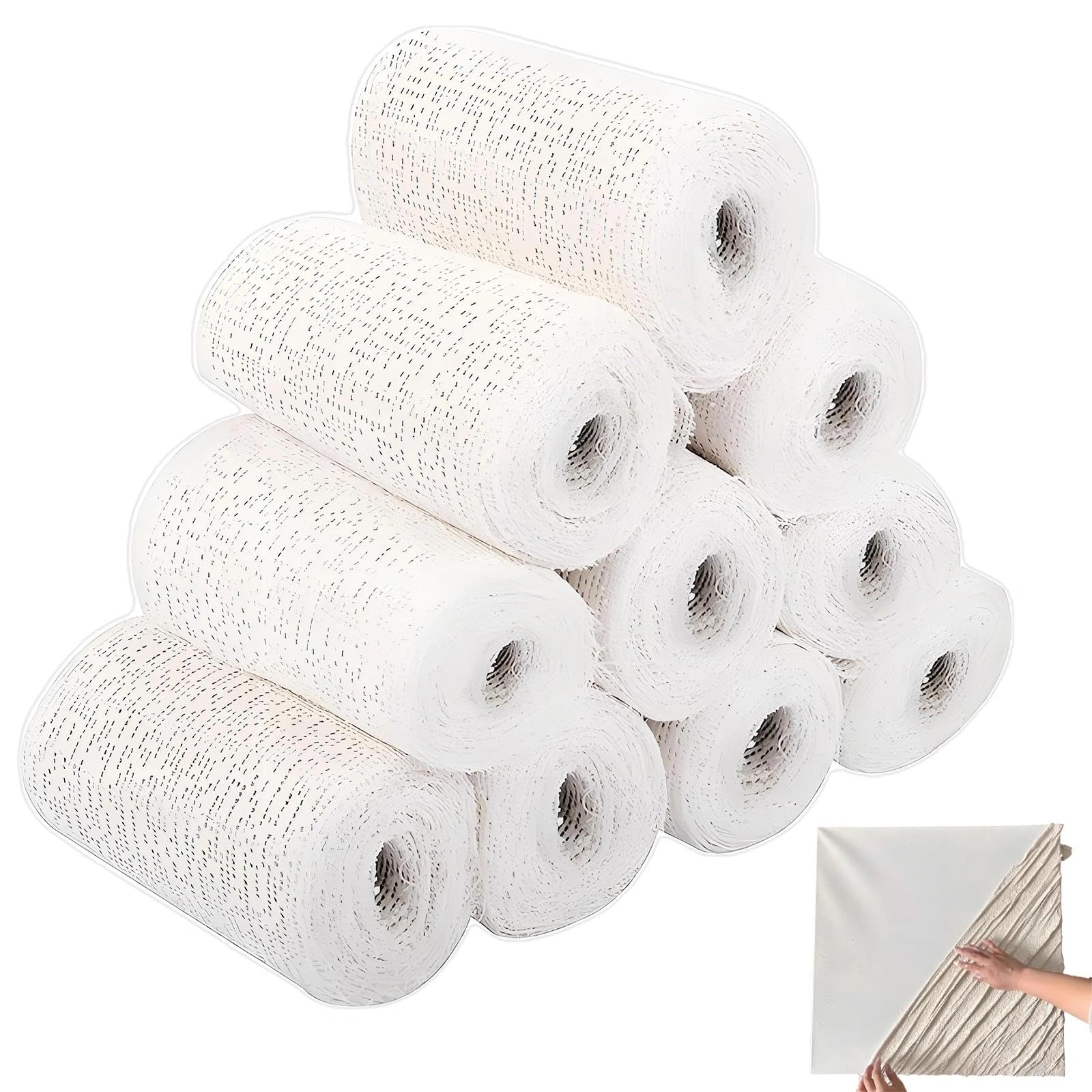 Plaster Cast Bandage Kit 10 Pack for Modelling, Modrock Plaster Bandage, 5cm X 2.7m Paper Mache for Modelling Moulds, Art Crafts, Body Casts Craft Projects and Mould and Casting (White)