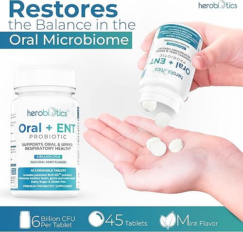 Miniatura 2 de Probióticos orales para el mal aliento, gingivitis, estreptococo, piedras de amígdalas, encías, dientes, senos paranasales, 6 mil millones de UFC