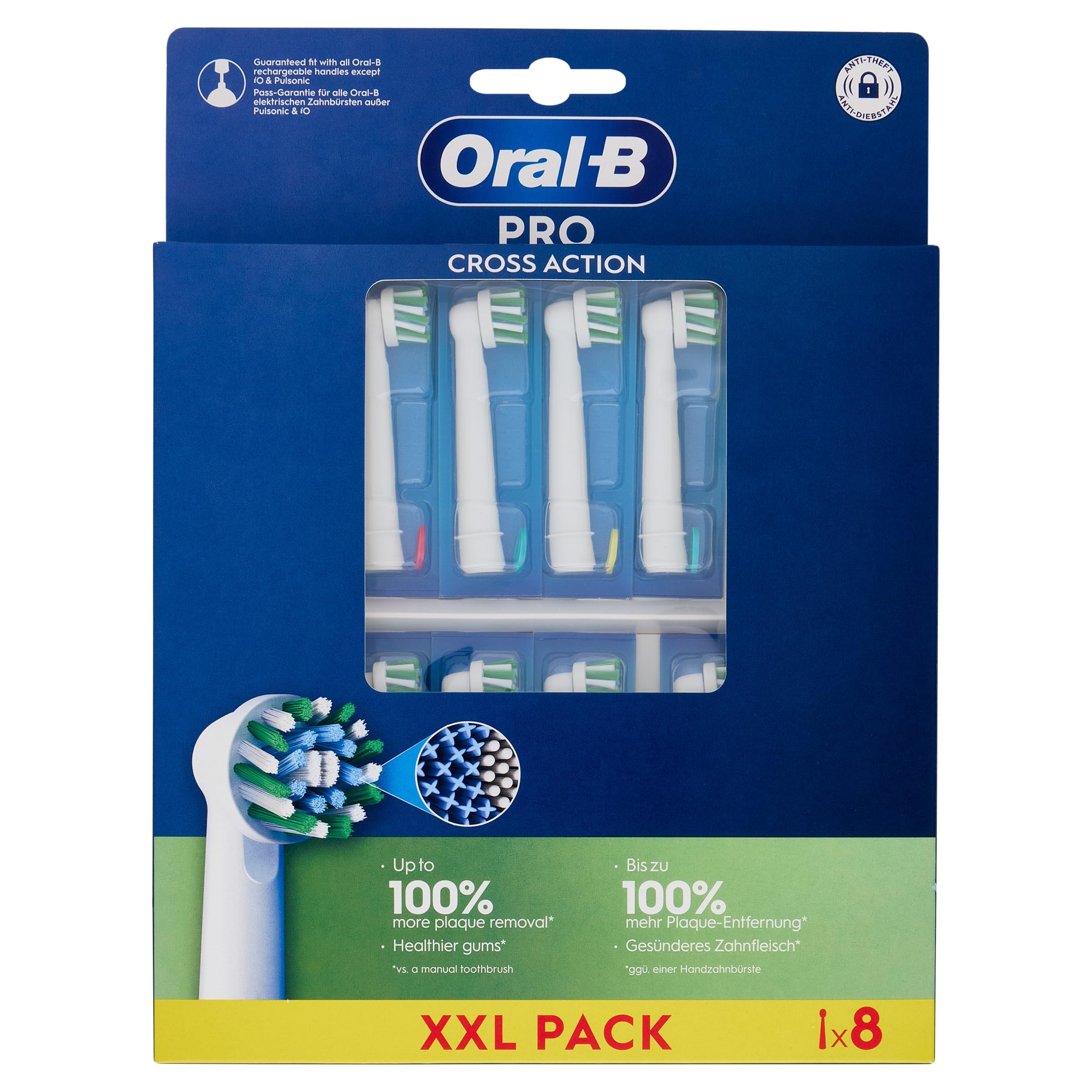Oral-B Cabezales de repuesto Pro Cross Action, 8 cabezales