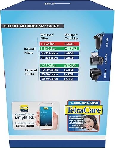 Miniatura 4 de Cartuchos de filtro Tetra Whisper Bio-Bag para acuarios, filtro grande para peces de agua dulce y marina, elimina olores y decoloración, fácil