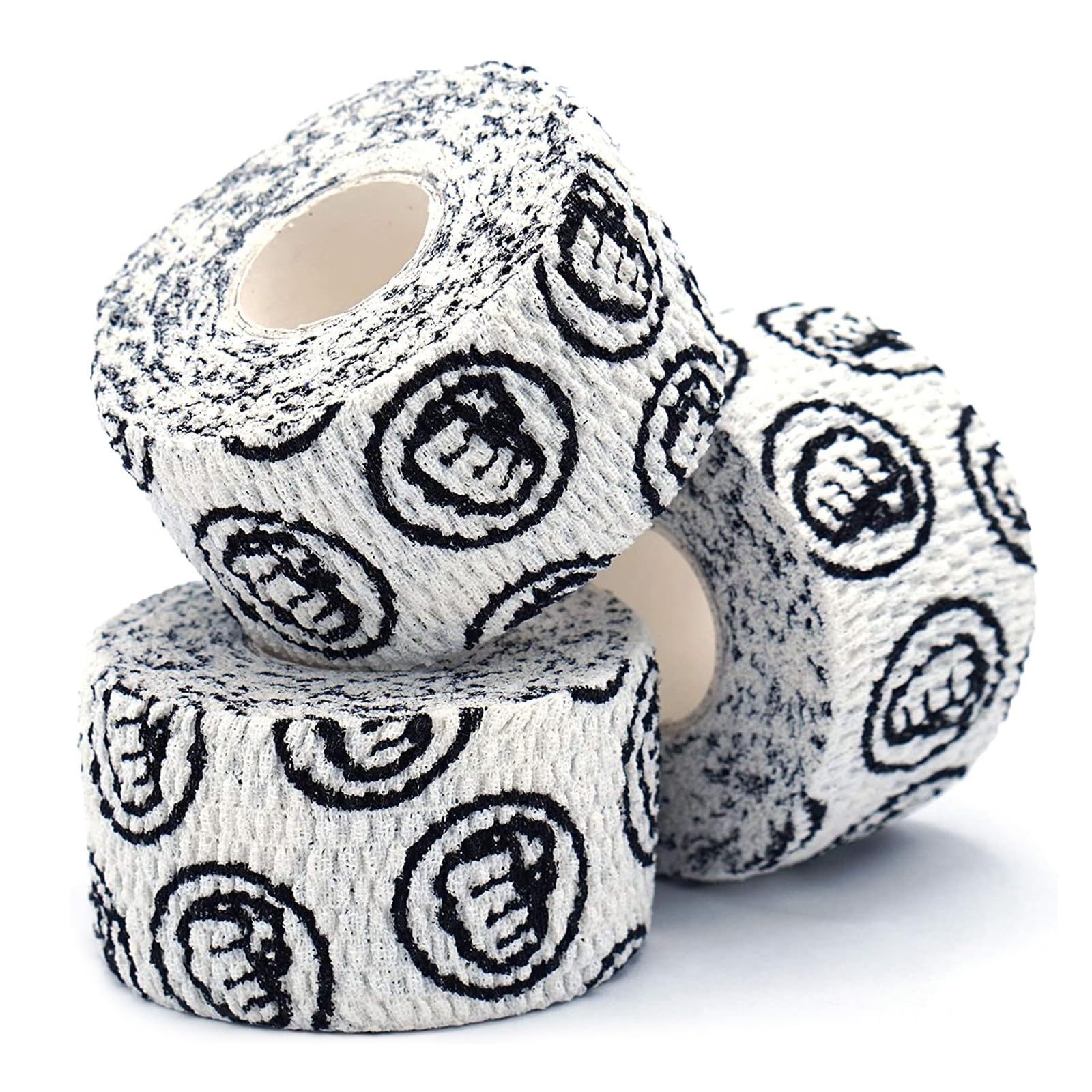 WOD Nation Weightlifting Hook Support Wraps - Moldable Hook Support for Powerlifting - Sweat-Proof Athletic Tape for Home Gym - Easy-Tear Thumb Tape Strips - 3-Pack, 23 ft, White