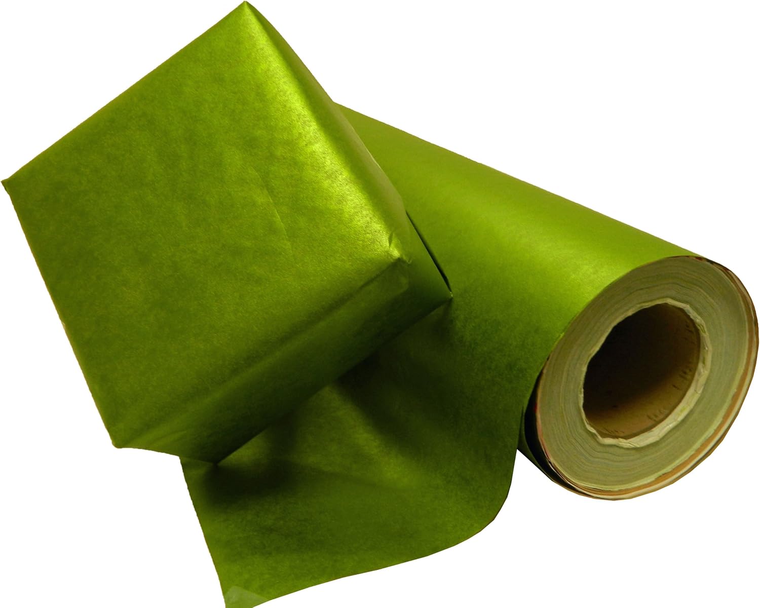 The Gift Wrap Company Metallized Solid Coordinates Deluxe Wrapping Paper, Lime Ricky