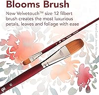 Vista 5 de Princeton Velvetouch Artista Filbert 6 - Brocha mixta para acrílico, acuarela y aceite, serie 3900, mango largo (PB3900FB6)