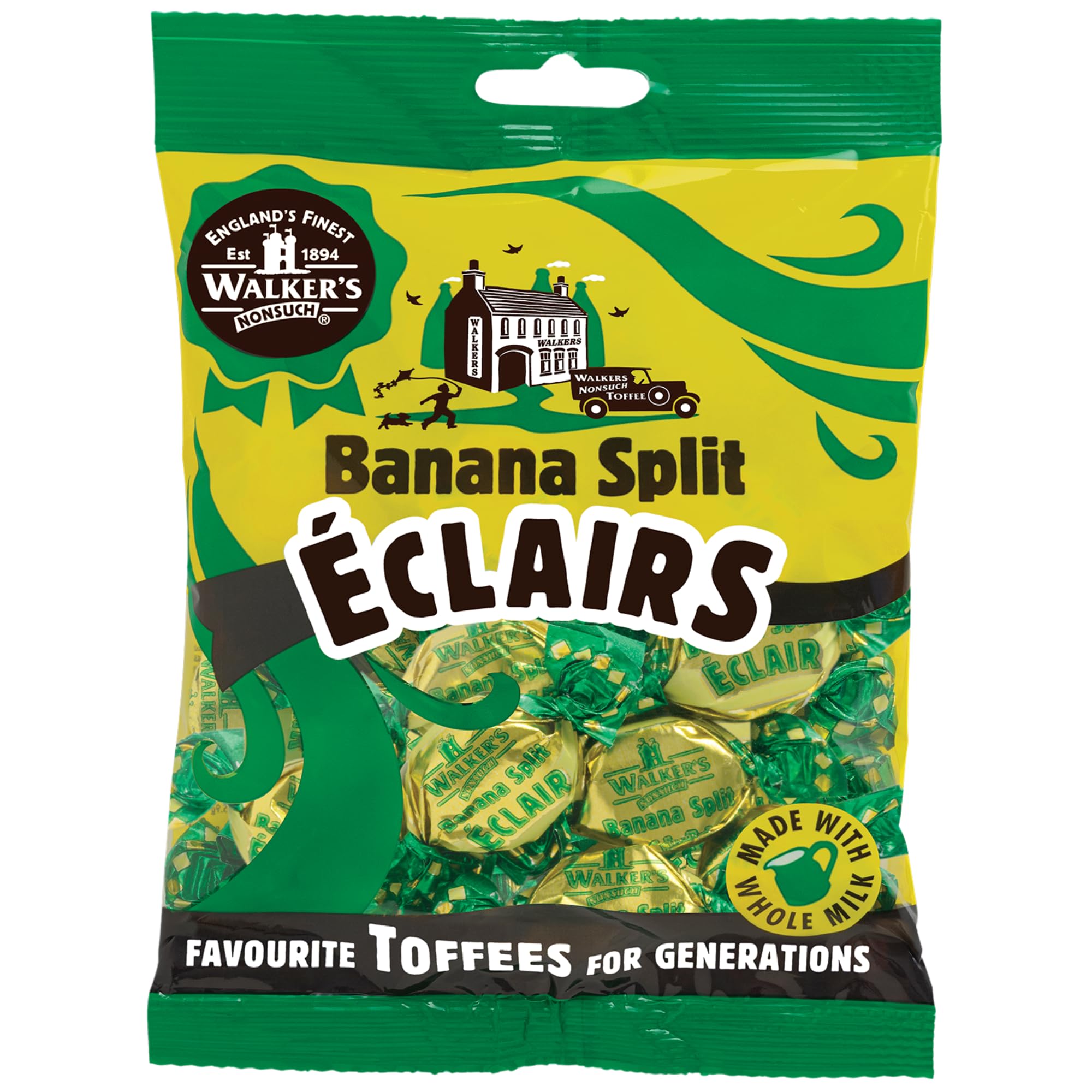 Amazon.com : Walkers Nonsuch Banana Split Eclairs Bag 5.29 Oz