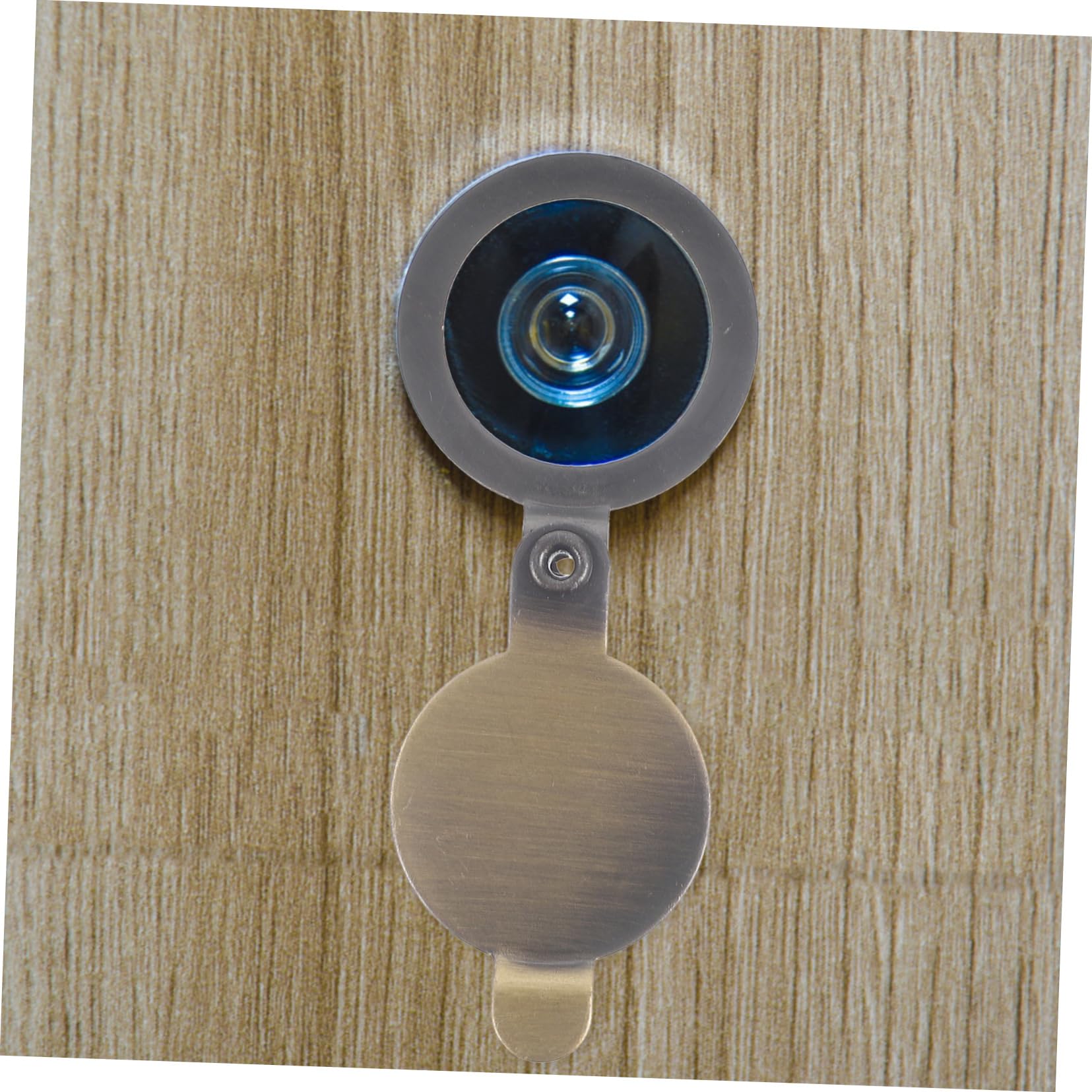 HOMSFOU Pure Copper Door Viewer – 200° Wide Angle Anti-Theft Peephole With Privacy Cover, Fits 35-110mm Doors (Golden Finish)