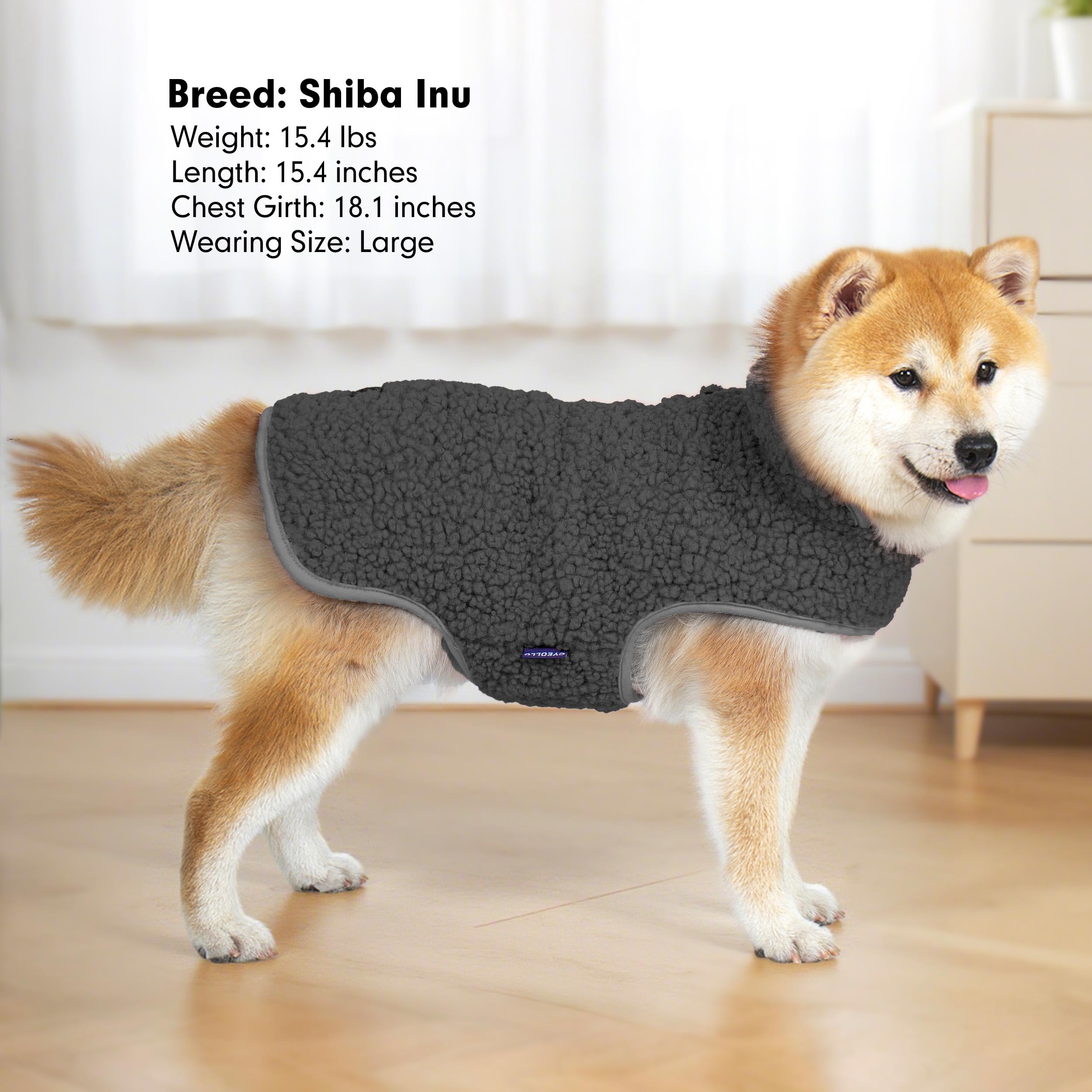 cyeollo Abrigo de invierno para perros pequeños, abrigo de invierno reversible de forro polar cálido para perros pequeños, chaleco para perros pequeños machos con agujero para correa, ropa suave para