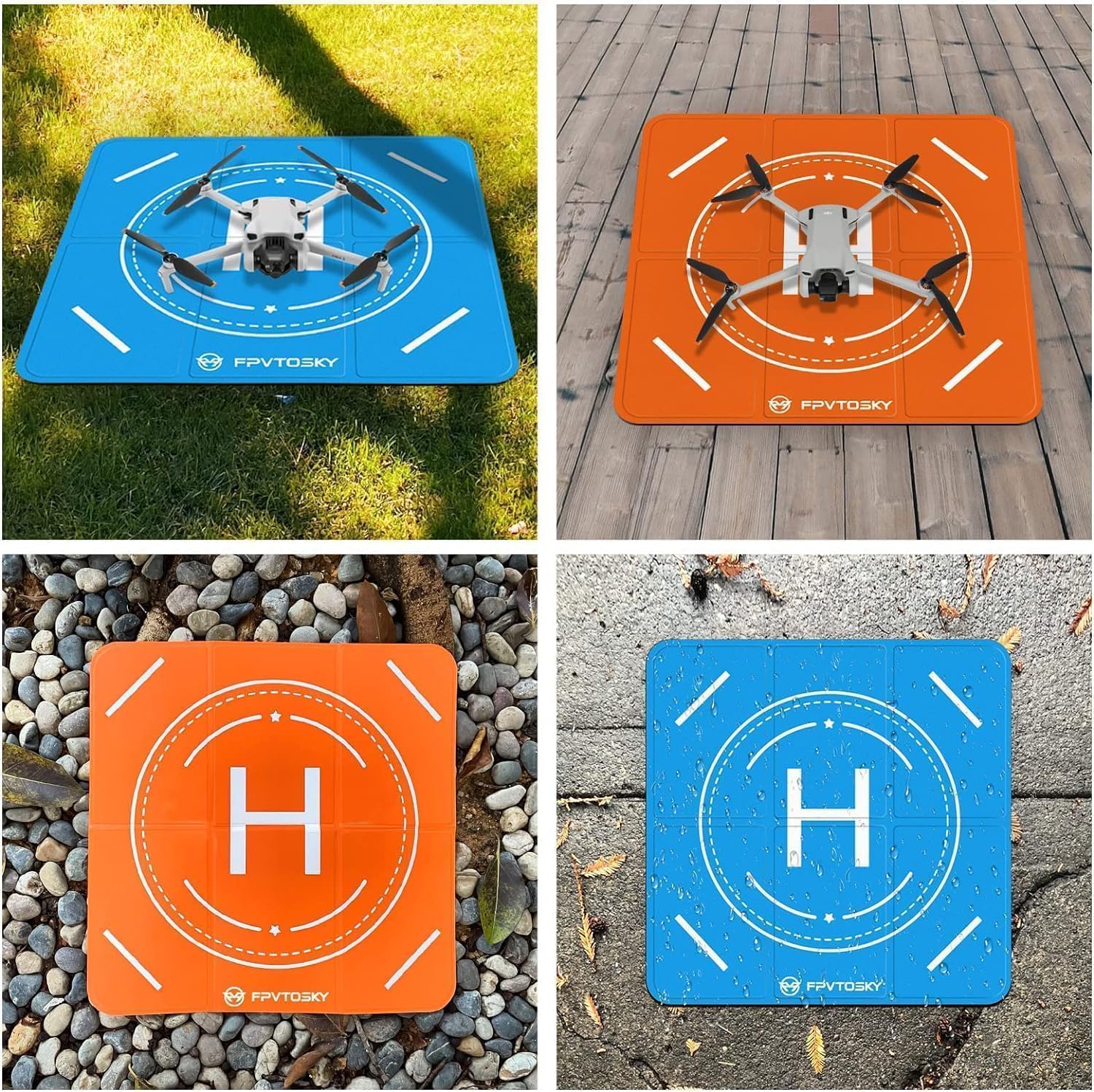 FPVtosky Zweilagig Wasserdicht Koffer für DJI Mini 4 Pro | ND Filter Set | Landepad | Lanyard | RC-2 Sonnenblende | RC-2 Bildschirmschutz,für DJI Mini 4 Zubehör (7 in 1 Kit)
