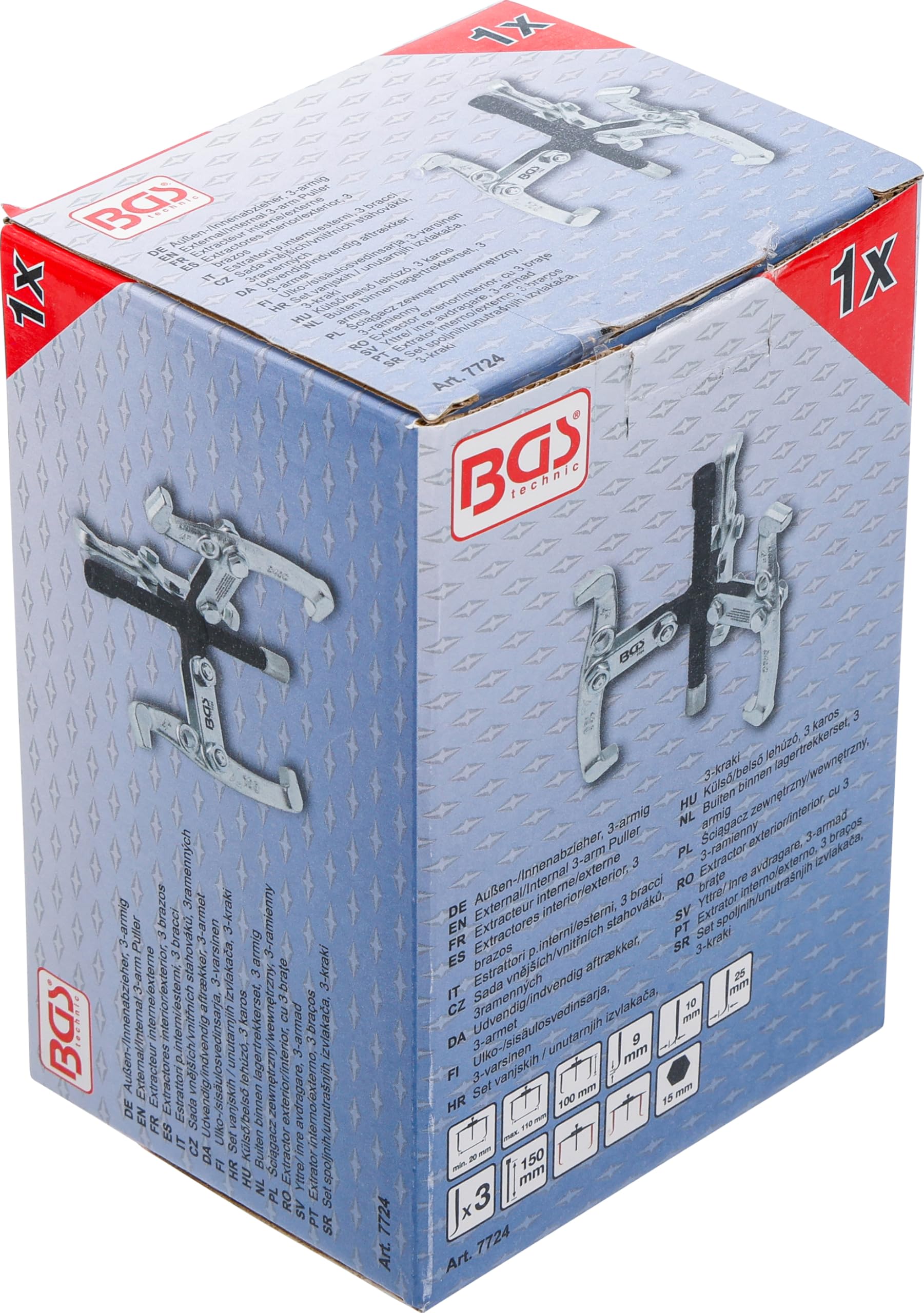 BGS 7724 | Extracteur interne/externe | 3 griffes | 20-110 mm