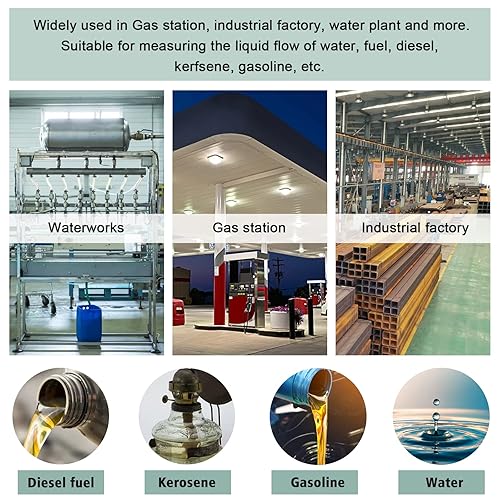 Miniatura 6 de Epidioxi Medidor de flujo de turbina medidor de flujo digital electrónico aleación de aluminio agua diésel gasolina metanol aceite de queroseno