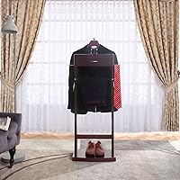Vista 3 de Proman Products Norstar VL36245 - Soporte de valet para traje con colgador desmontable, barra de pantalones, barras de corbata, bandeja de espejo