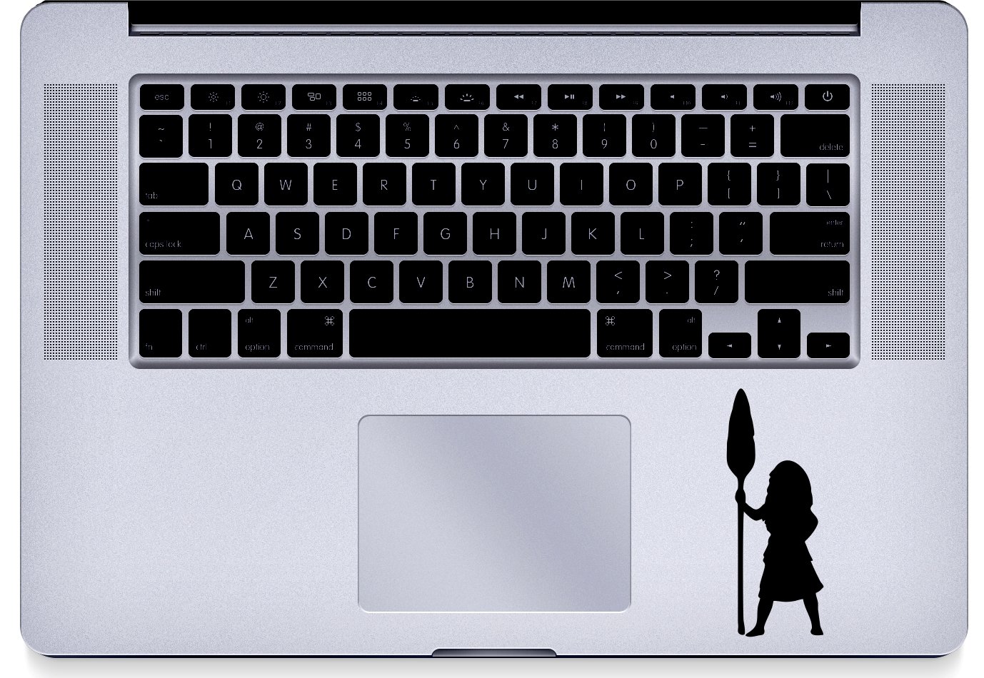 Moana Silhouette Trackpad Macbook Decal