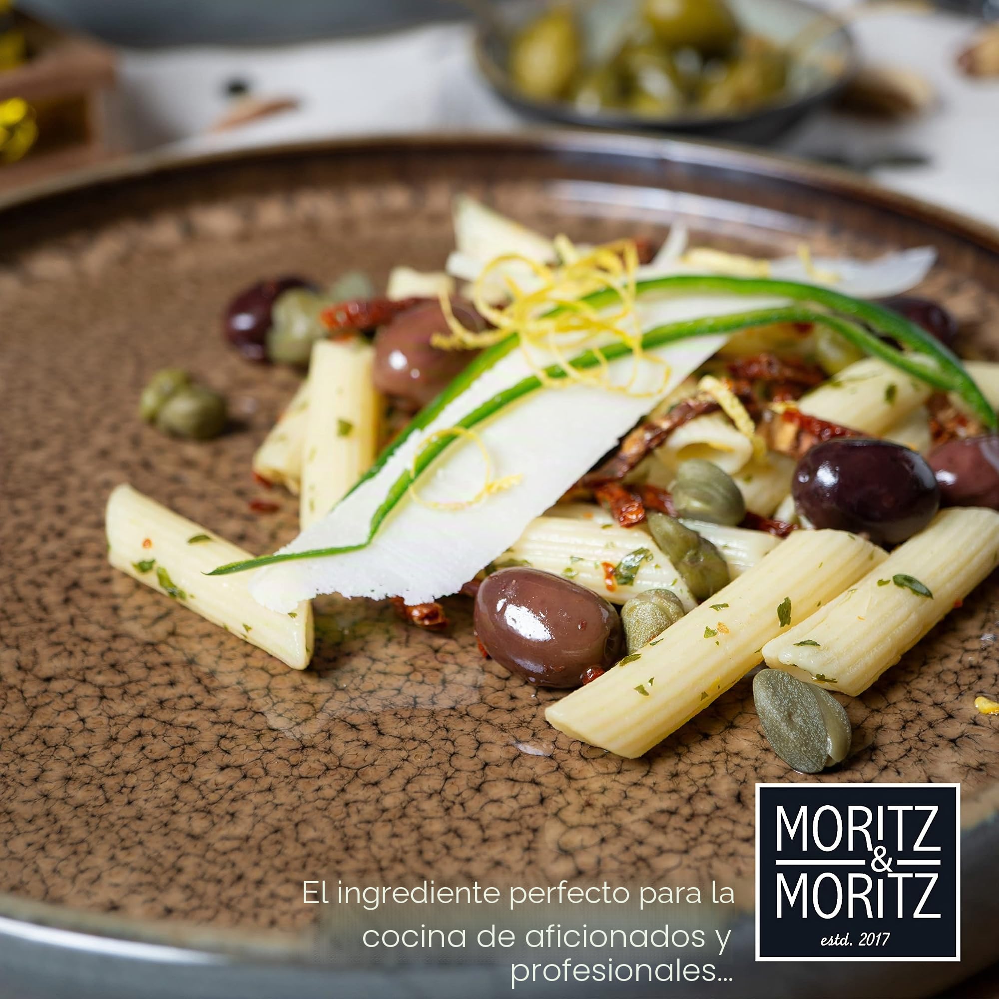 Moritz & Moritz Solid vajillas Completas de 18 Piezas - Platos vajilla marrón - 6 Platos Llanos, 6 Platos hondos, 6 Platos de Desayuno
