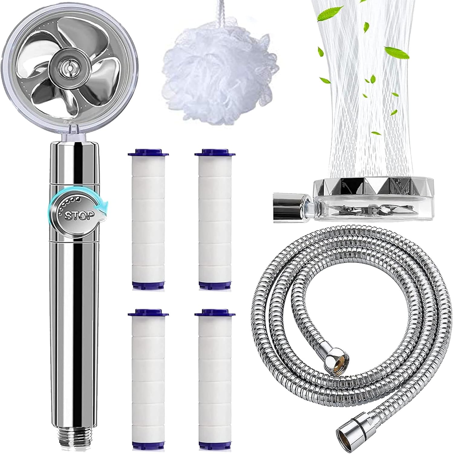 Dogeanu Shower Head, Shower Head and Hose, Turbo Shower Head, High