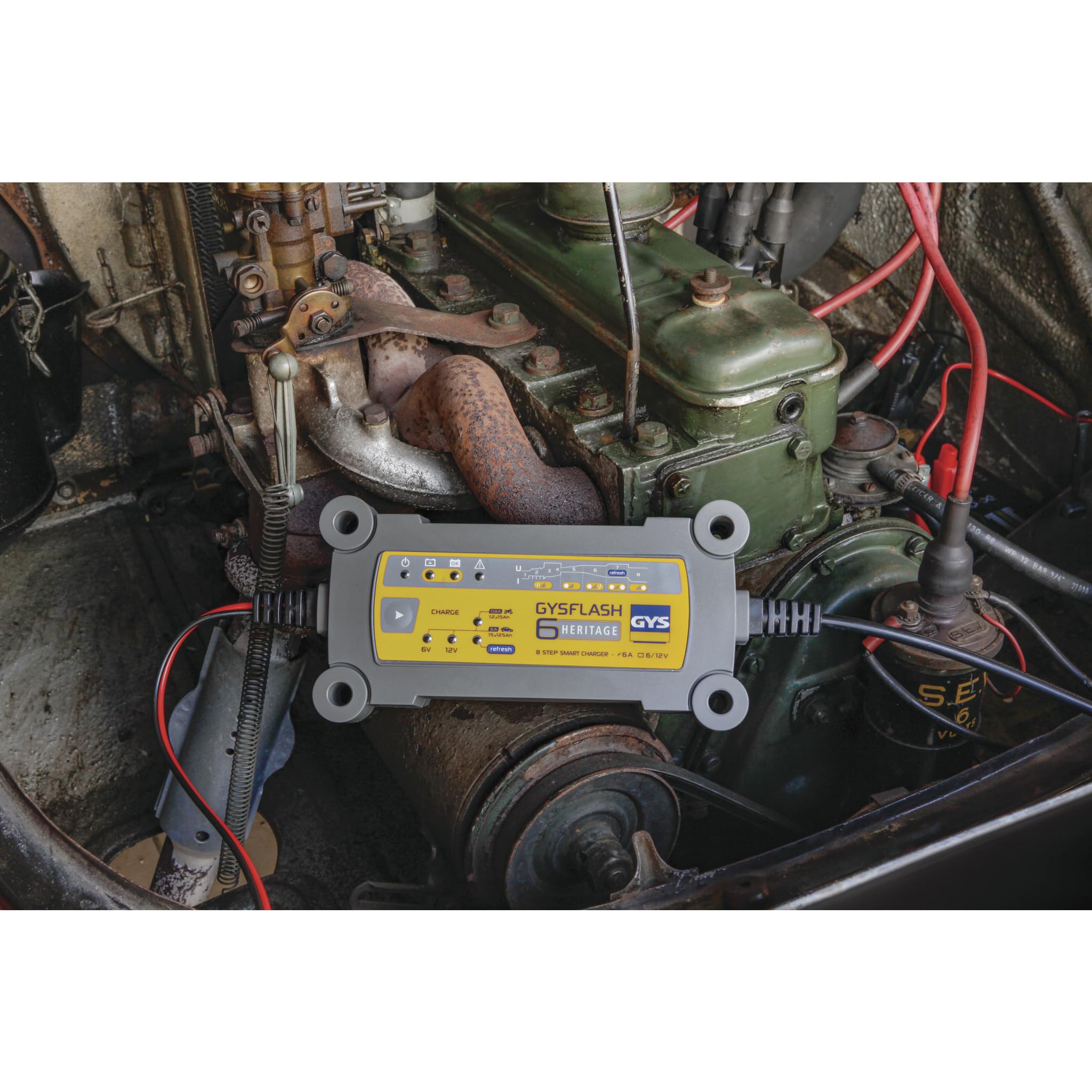 GYS Auto Chargeur de batterie pour Voiture Camions Moto Capacité de batterie À partir de 1,2Ah 029538