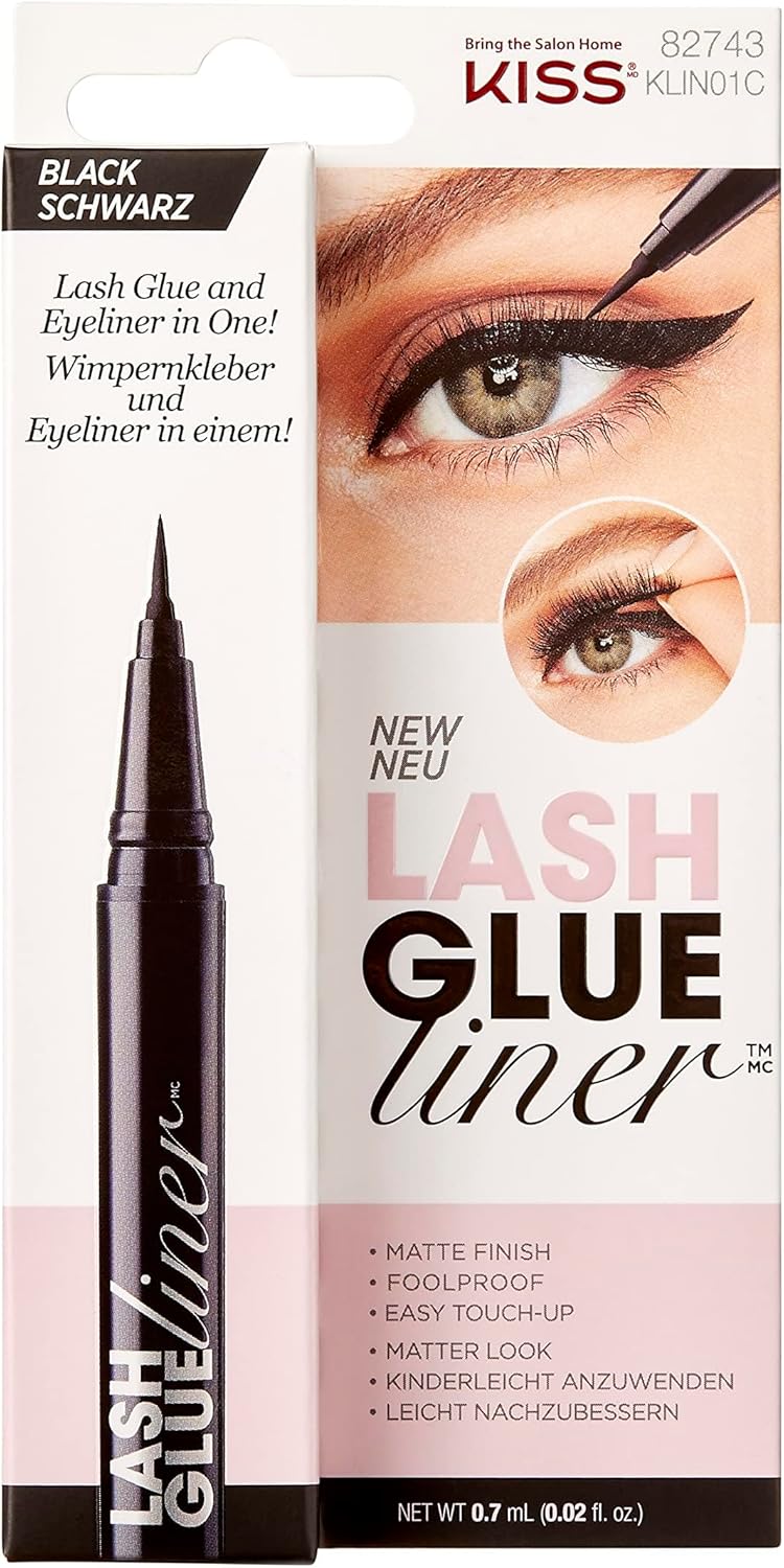 KISS Lash GLUEliner, 2in1 FeltTip Eyelash Adhesive and Eyeliner