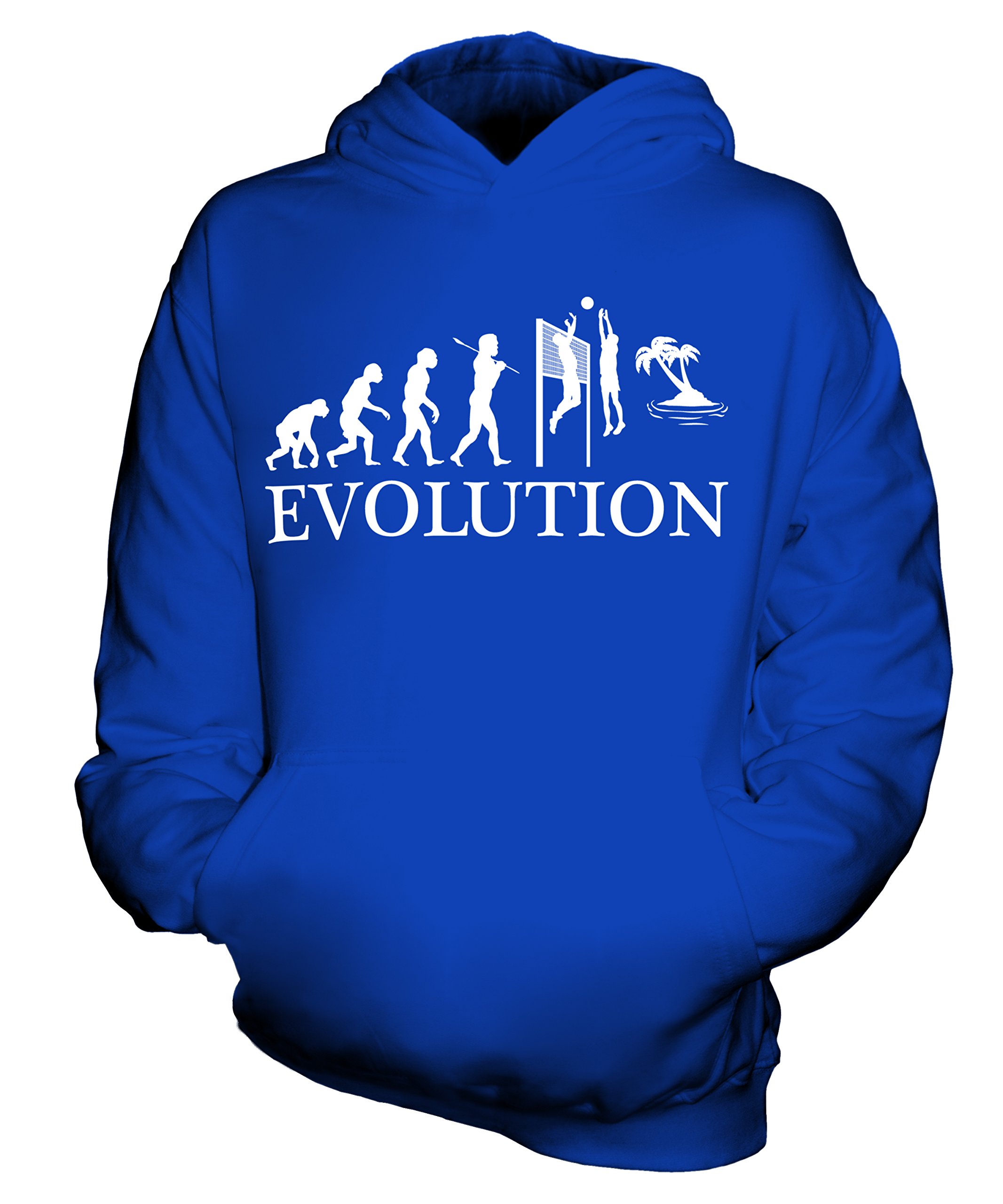 Candymix - Siatkówka plażowa Evolution of Man - Unisex dziecięca bluza z kapturem dla chłopców dziewcząt dzieci małych dzieci sweter z kapturem top