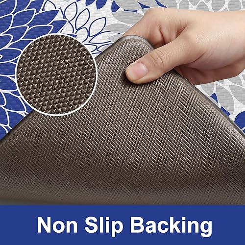 Miniatura 4 de Alfombrillas de cocina antifatiga, 2 unidades, alfombras de cocina bohemias con parte trasera de goma antideslizante, tapete de cocina impermeable