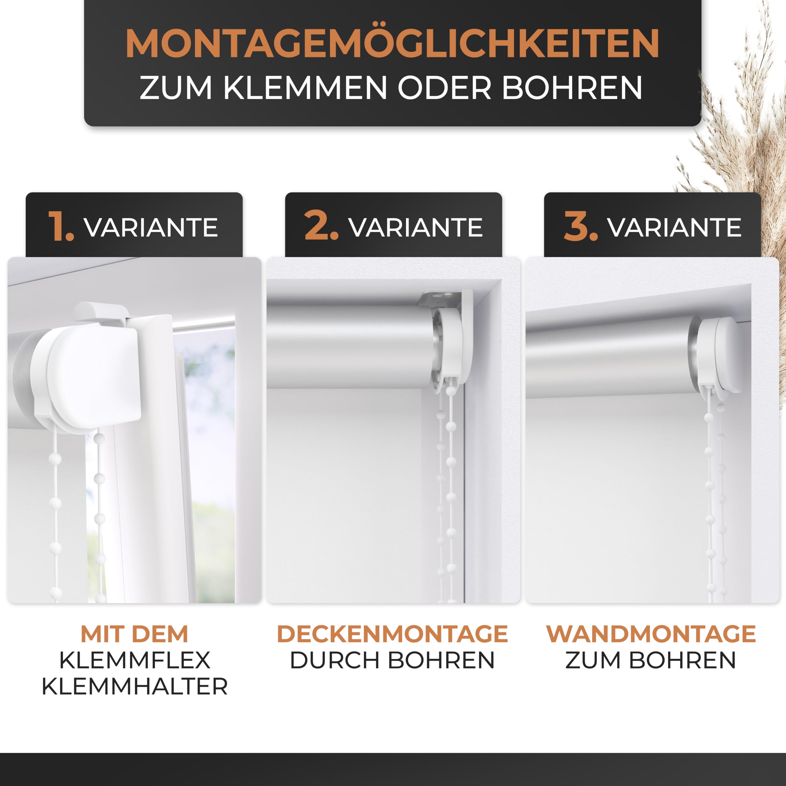 Thermorollo Silver Reflex - Breiten: 60-240 cm - Höhen bis 240 cm - Hier: 240 cm x 190 cm (Stoffbreite x Höhe) - Weiss (5100) - Hitzeschutzrollo - Verdunklungsrollo