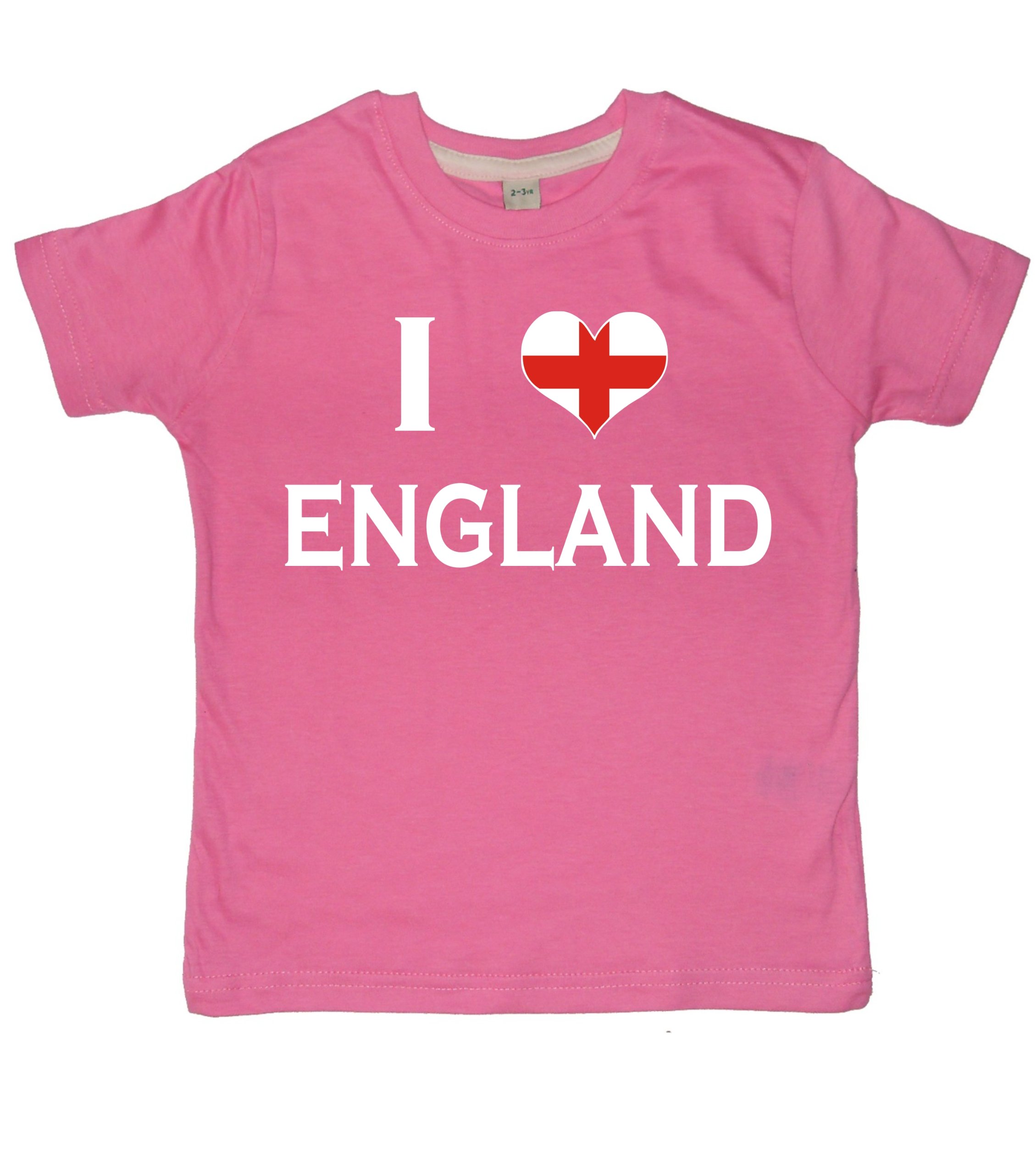 Edward Sinclair 2-3 Years Bubblegum Pink Children's T-Shirt 'I Love England'