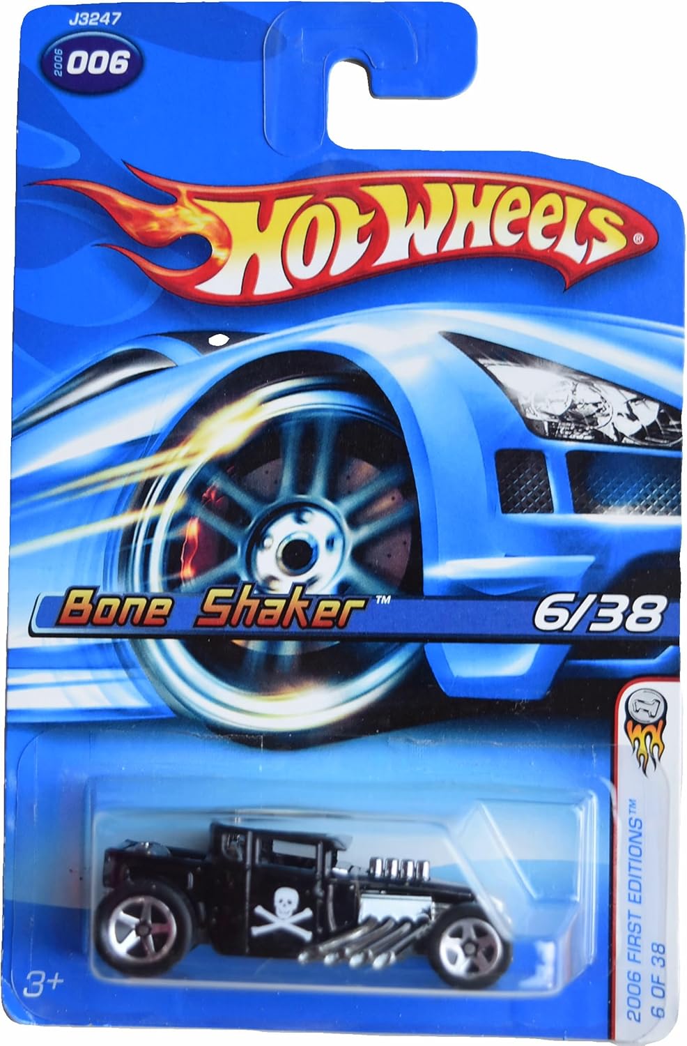 Matchbox Hot Wheels Bone Shaker, 2006 First Editions 6/38 [Black], J3247