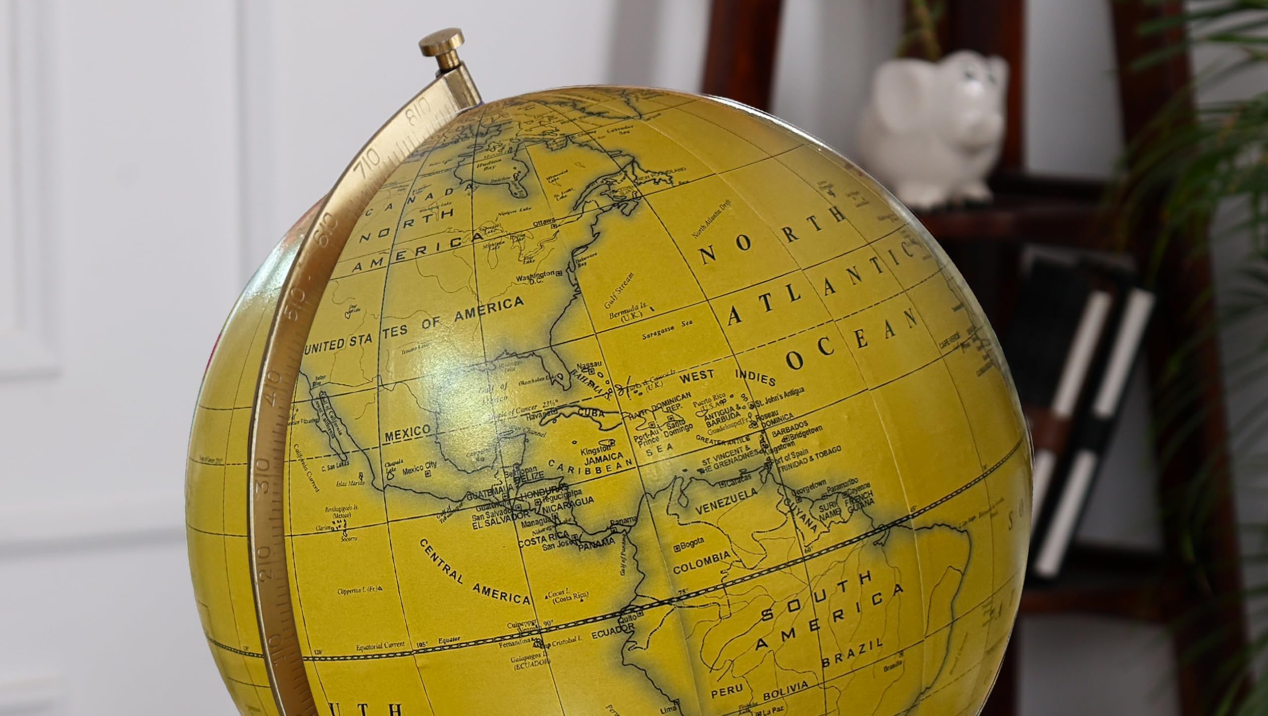 Cosmic globe Exports Rotating World Globe 12 Inch with Metal Arc and Wooden Stand for Show pieces for Home Décor, Office Decor and Decorations items, Birthday, Party Gifts and Anniversary. 3