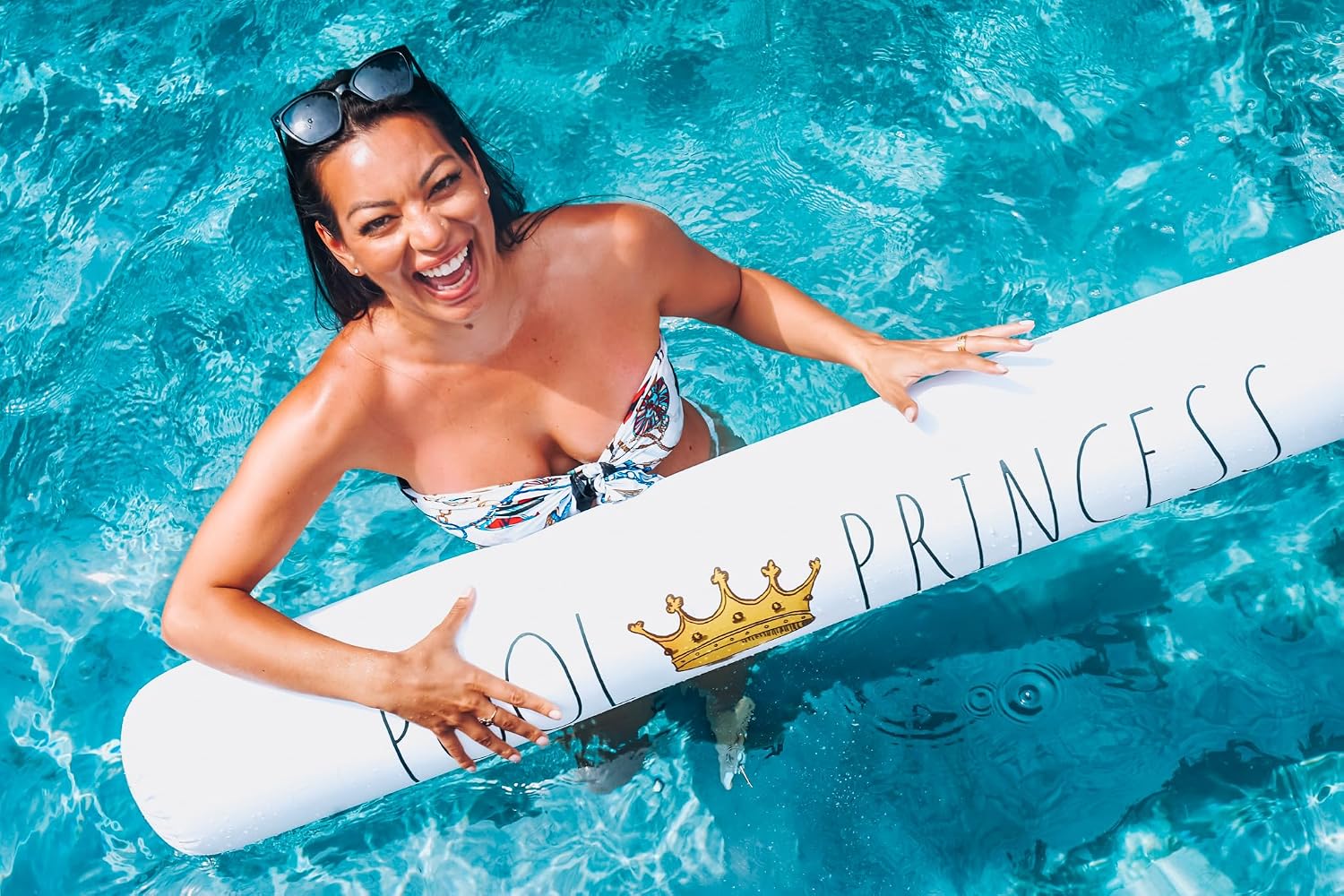 Rae Dunn x CocoNut Float Inflatable Pool Noodle for Summer & Swim Party | puncture-resistant, beach & poolside fun activity