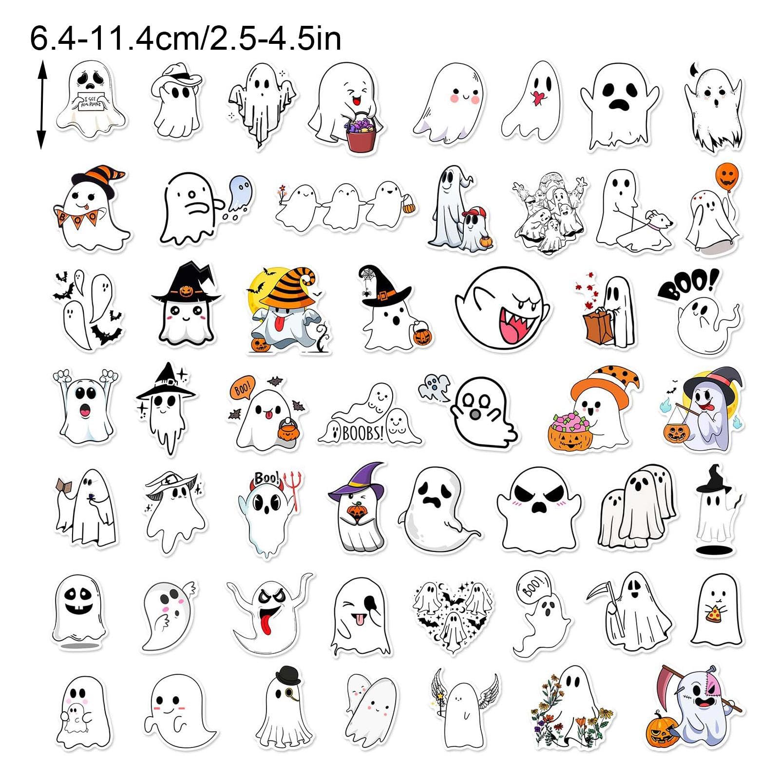 Figurines Miniatures Pour Coque De Téléphone | Figurine Fantôme Halloween Pour Tablette - Décorations Autocollantes Mignonnes En Miniature Pour Mobile Tablette Accessoire Thème Halloween