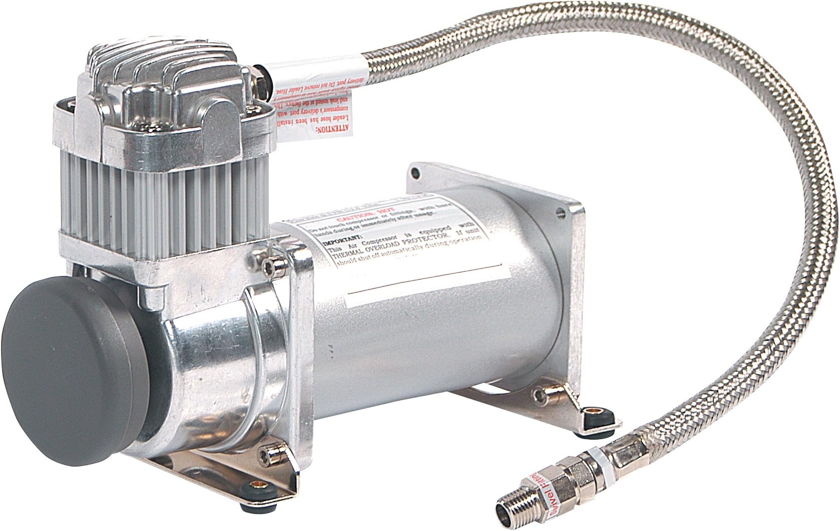 VIAIR 350C - Small Industrial Air Compressor for ‎Drilling, Air Brushing, Spraying, Nailing | 12V Continuous Duty Cycle Compressor, 150 PSI (Silver)