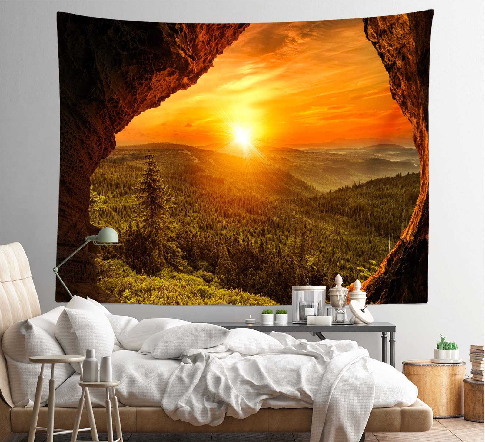 Poster De Jardin Grotte - Mer - Rochers - Nature - 40x80 Cm - Décoration Murale