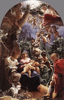 EAGBJTPTM Classic Art Picture Photo Canvas Image Rest on Flight Into Egypt by Elsheimer Famous Painting for Home Decor 60x90cm