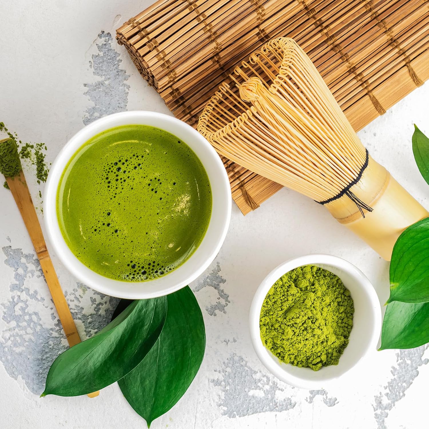 Kit 4 Pezzi Per Matcha - Frusta Bambù, Cucchiaino, Misurino, Per Tè Tradizionale Giapponese - Foto 5