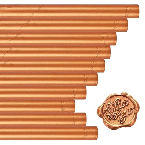 10 varillas de cera de sellado para sello de cera, sello de cera retro vintage y carta, ideal para invitaciones de boda, paquetes de vino, sobres de