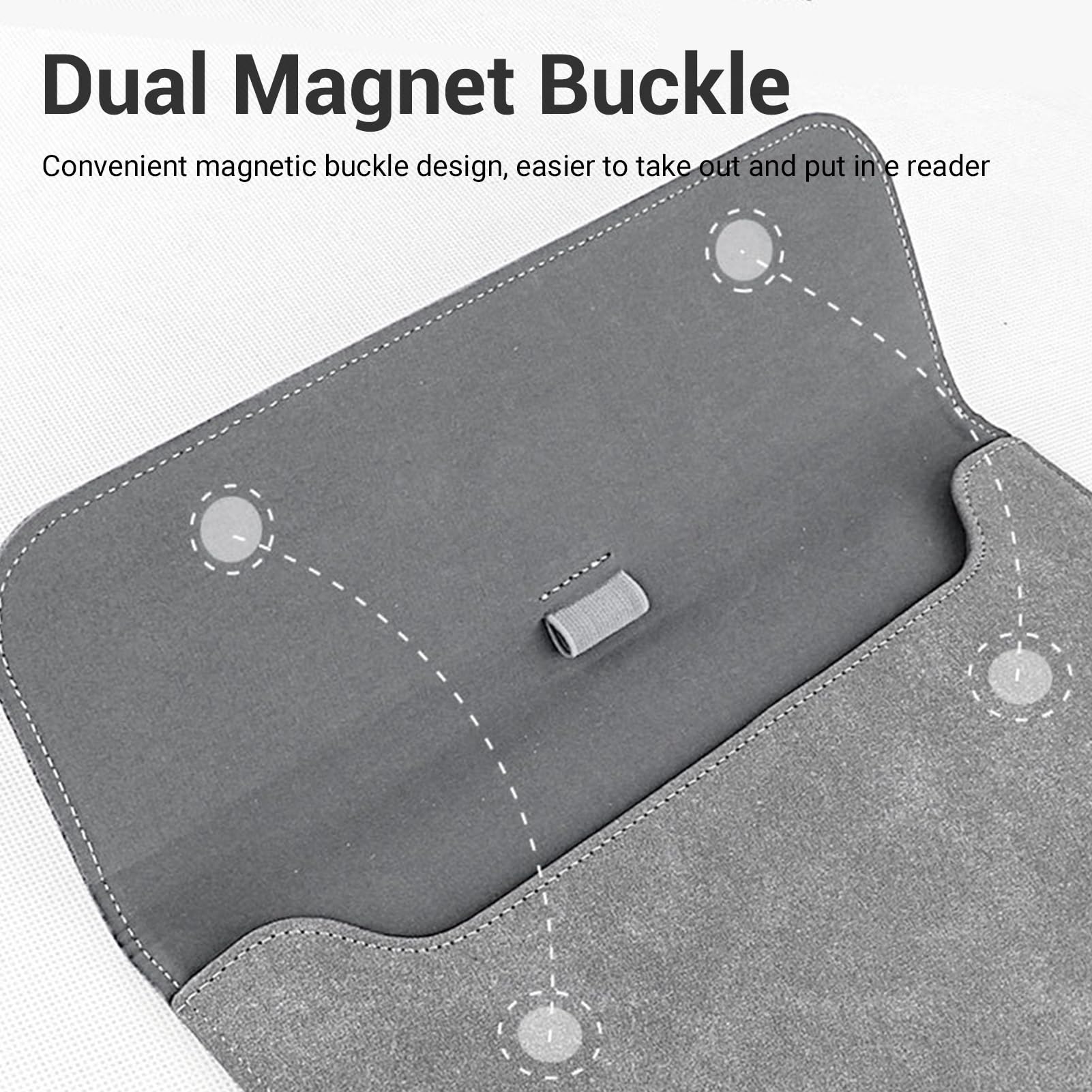VBESTLIFE Magnetische E-Reader-Hülle für Kindle Scribe 2022 2024 10,2 Zoll, für Kobo Elipsa 10,3 Zoll E-Reader, Schutzhülle mit Magnetverschluss (dunkelgrau)