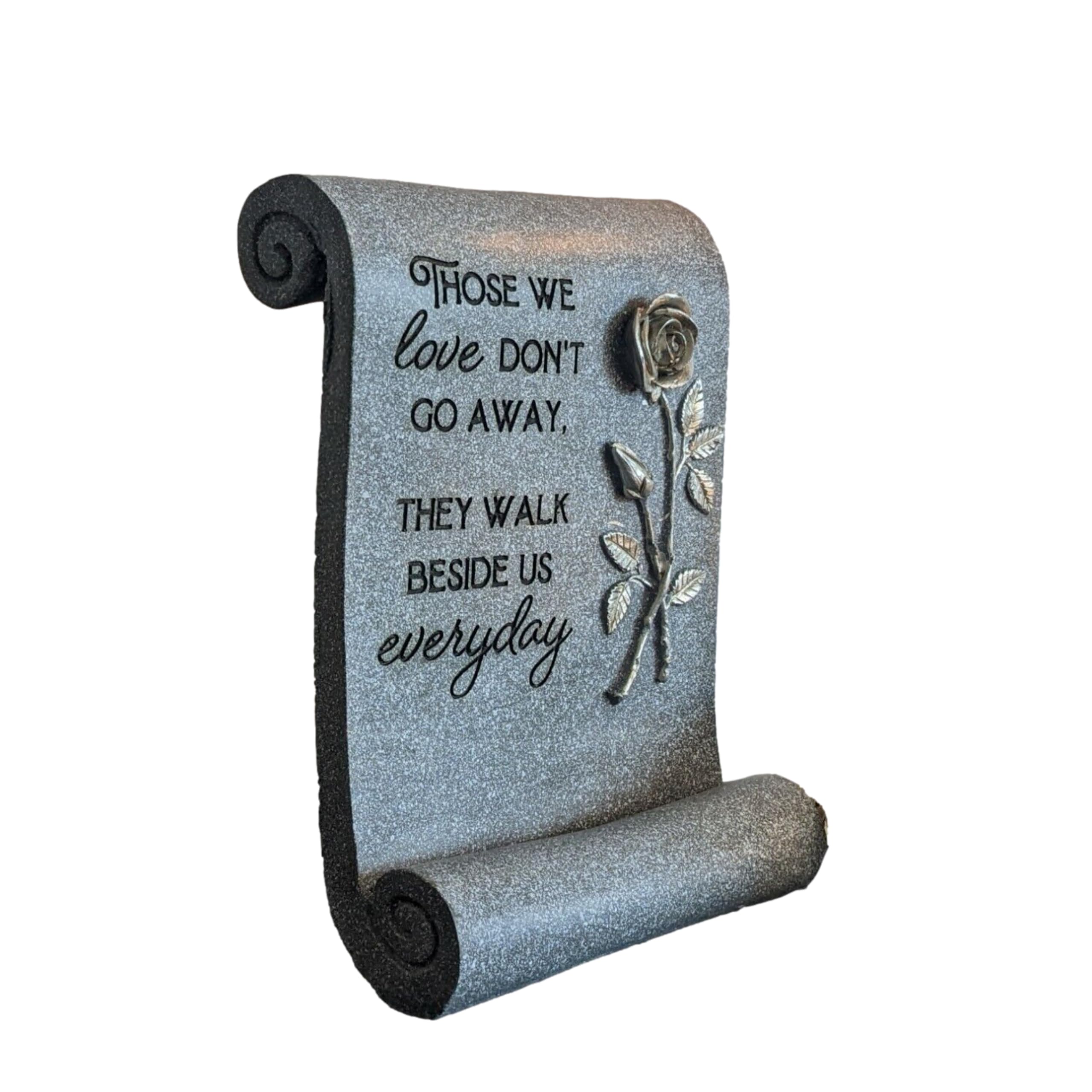 Grey Grave Remembrance Plaque Parents Mother Father Sister Scroll Brother Loved Ones