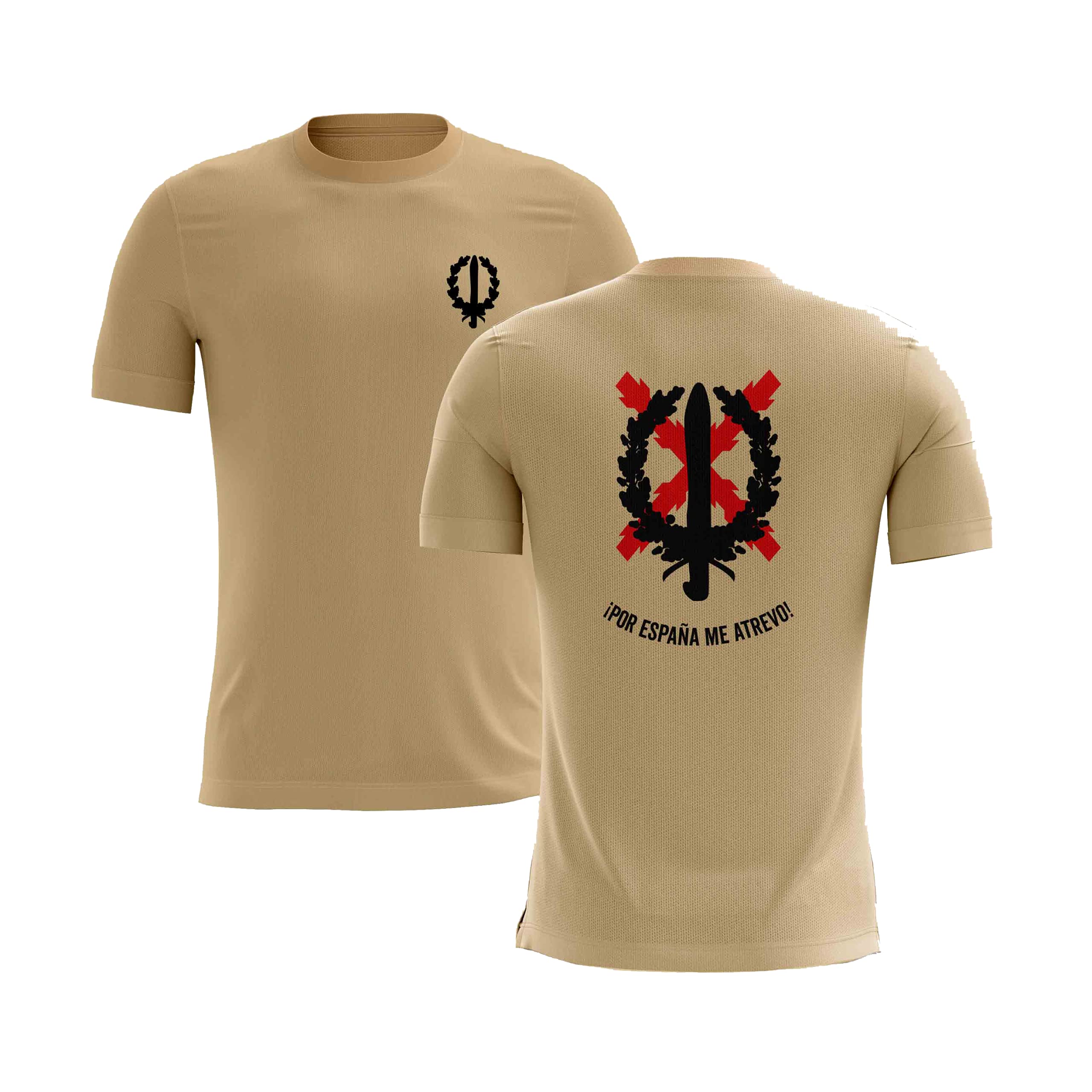 SERMILITARMOE T-Shirt, Special Operations Command of the Spanish Army Green Berets T-Shirt, 100% Polyester T-Shirt, Sports Technical Fabric., arid, M