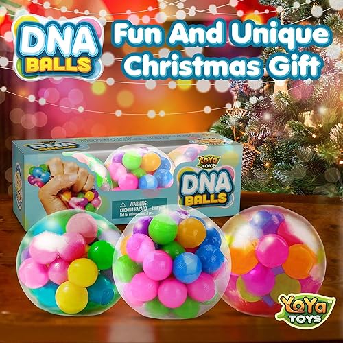 Miniatura 6 de YoYa Toys Bolas de ADN – Pelota antiestrés de juguete antiestrés – Colorido suave – Herramienta de estimulación mental, claridad y enfoque –