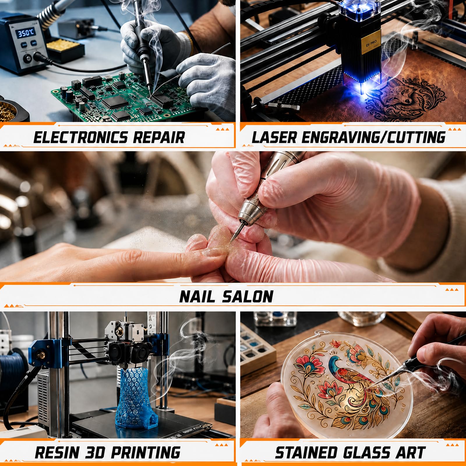 M-T 318 Solder Fume Extractor - Powerful & Quiet -2