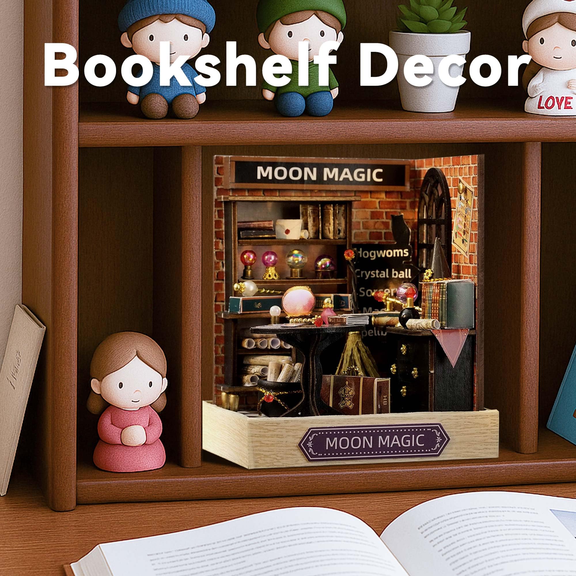 Flever Dollhouse Miniature DIY House Kit Creative Room with Furniture for Romantic Artwork Gift (Moon Magic)