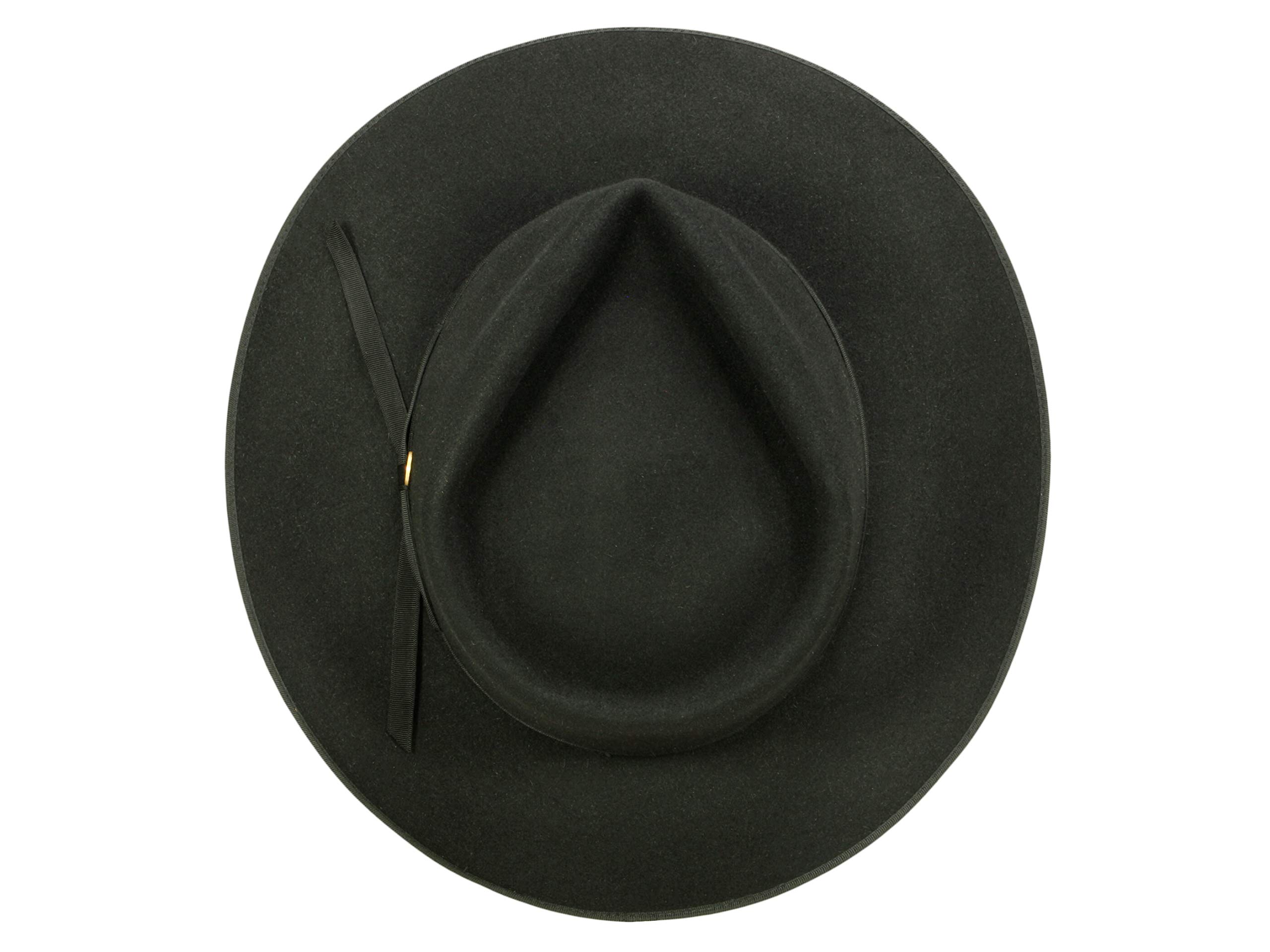 Mayser UDO Fedora Musikerhut aus Haarfilz - Schwarz-Schwarz (8001-8001) - 56,5 cm (56)