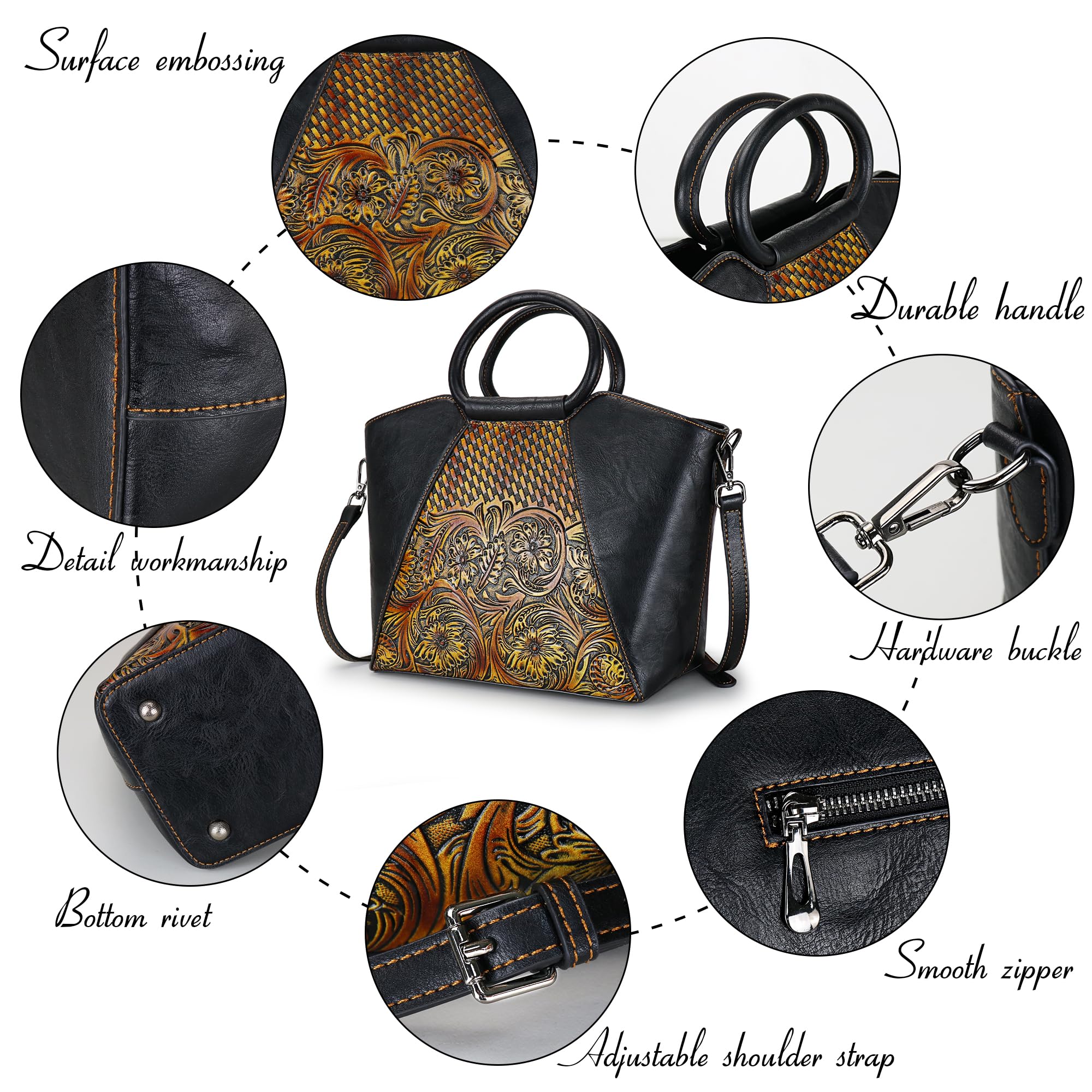 LETEULO Sac à Main Femme Sac Bandoulière Femme Cabas Sac D'épaule Sac Fourre-Tout avec Bandoulière Ajustable