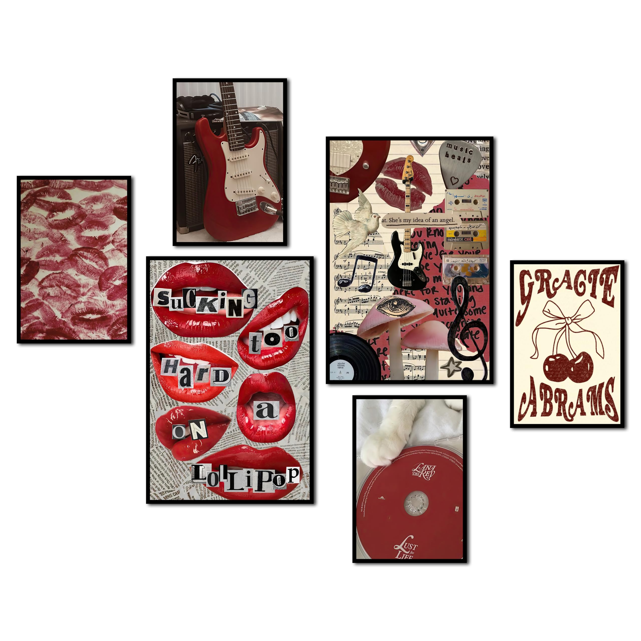 HK StudioY2K Decorations, Posters for Room Aesthetic - Room Decor Y2K, Posters Y2K, Unframed 6pcs