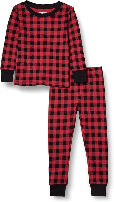 Amazon Essentials Babies, Toddlers and Boys' Snug-Fit Cotton Pajama Set, Multipacks