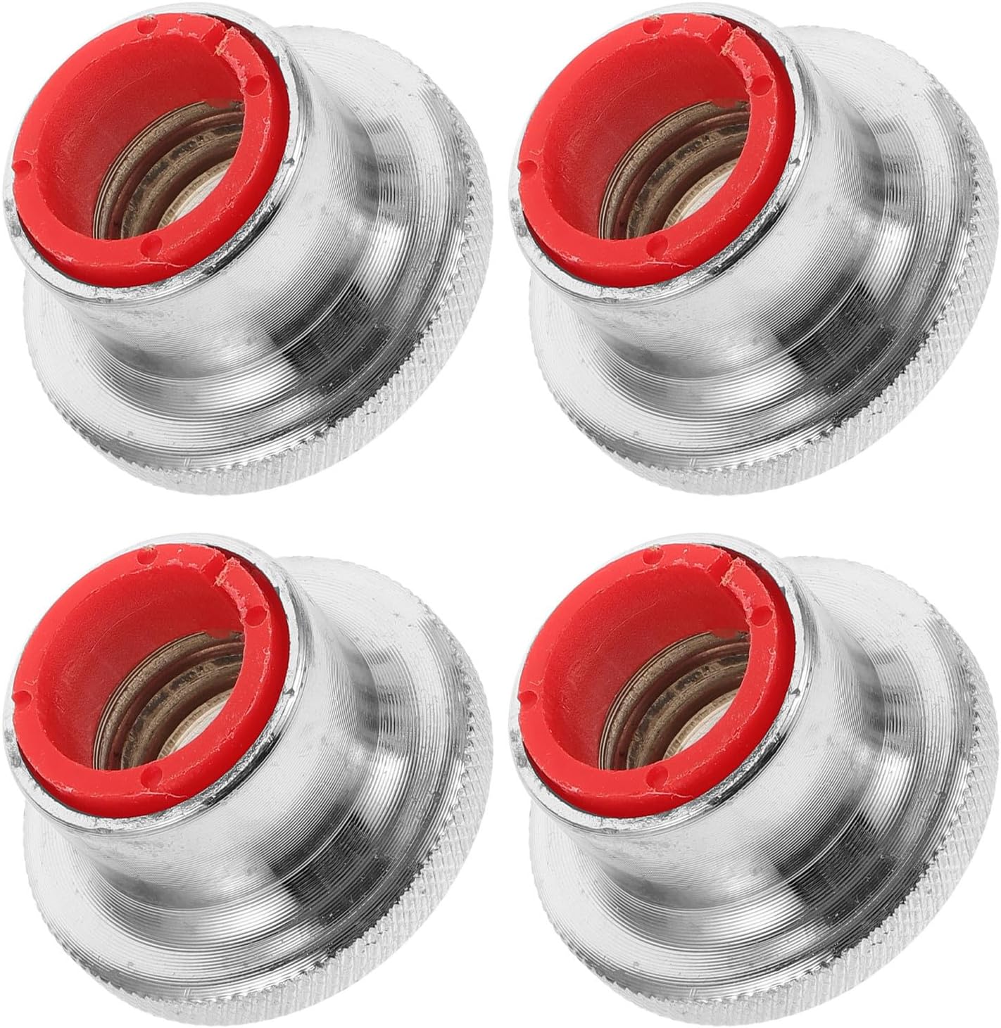 4pcs Steel Barbell Collars 25mm Self-Locking Nut for Weight Lifting | Screw Design, Silver Finish, for Barbell Bar and Dumbbell Rod, Quick Installation with Reliable Locking