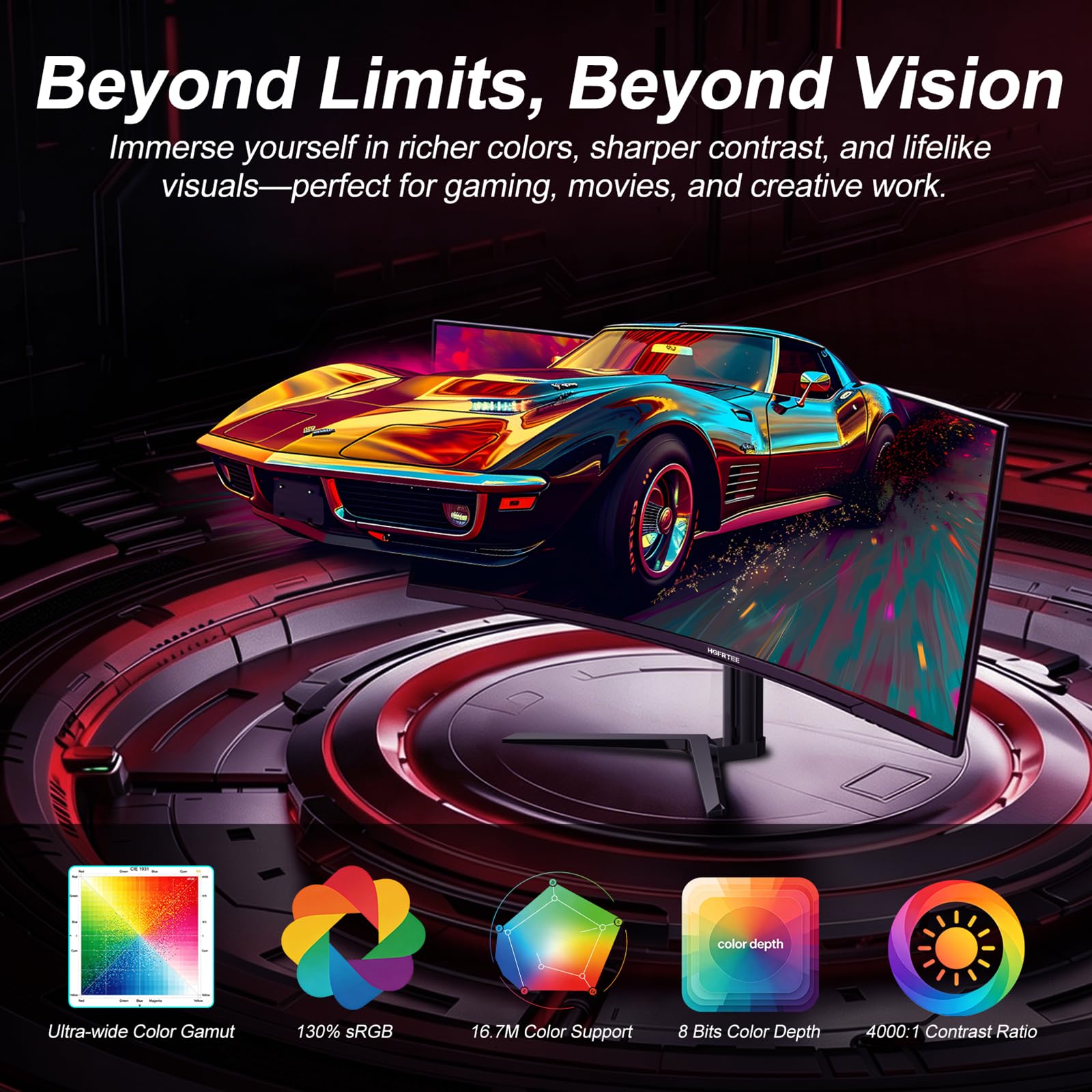 34 Zoll Curved Monitor UWQHD (3440x1440) | Panel, 165HZ, 1500R Krümmung | Ultrawide Desktop Display