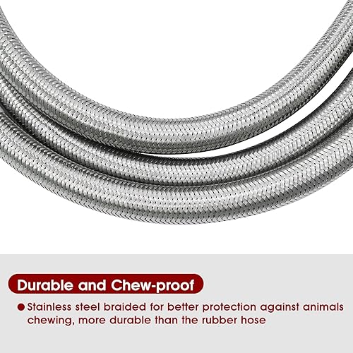 Miniatura 5 de MENSI Regulador de propano ajustable de alta presión de 0-30PSI con manguera trenzada de 60 pulgadas para cocina de fundición, olla de pavo