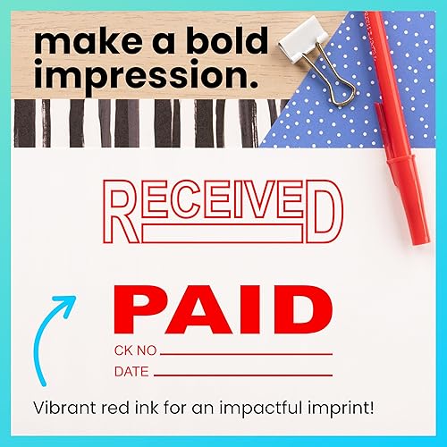 Miniatura 6 de Sello de goma autoentintado escaneado, tinta roja (ExcelMark A1539)