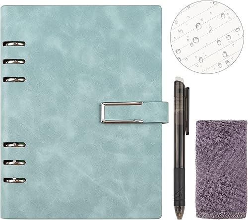 Cuadernos reutilizables – Cuadernos en espiral impermeables de papel de piedra, cuaderno de bocetos con rayas A5, bloc de notas, agenda con 1