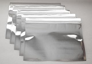 (100 Pieces) Silver/Clear Mylar Resealable Zip & Seal Bags 8.5x11 Inches, Heat Sealable, Zipper, Smell Proof