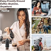 Vista 7 de Molinillo de café manual, molinillo de café de capacidad de 0.88 oz con 40 ajustes externos ajustables, molino cónico de fresas cerámicas